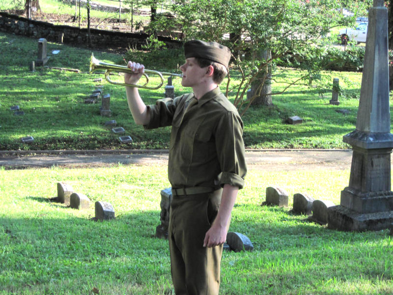 the bugler was representative of World War II veterans